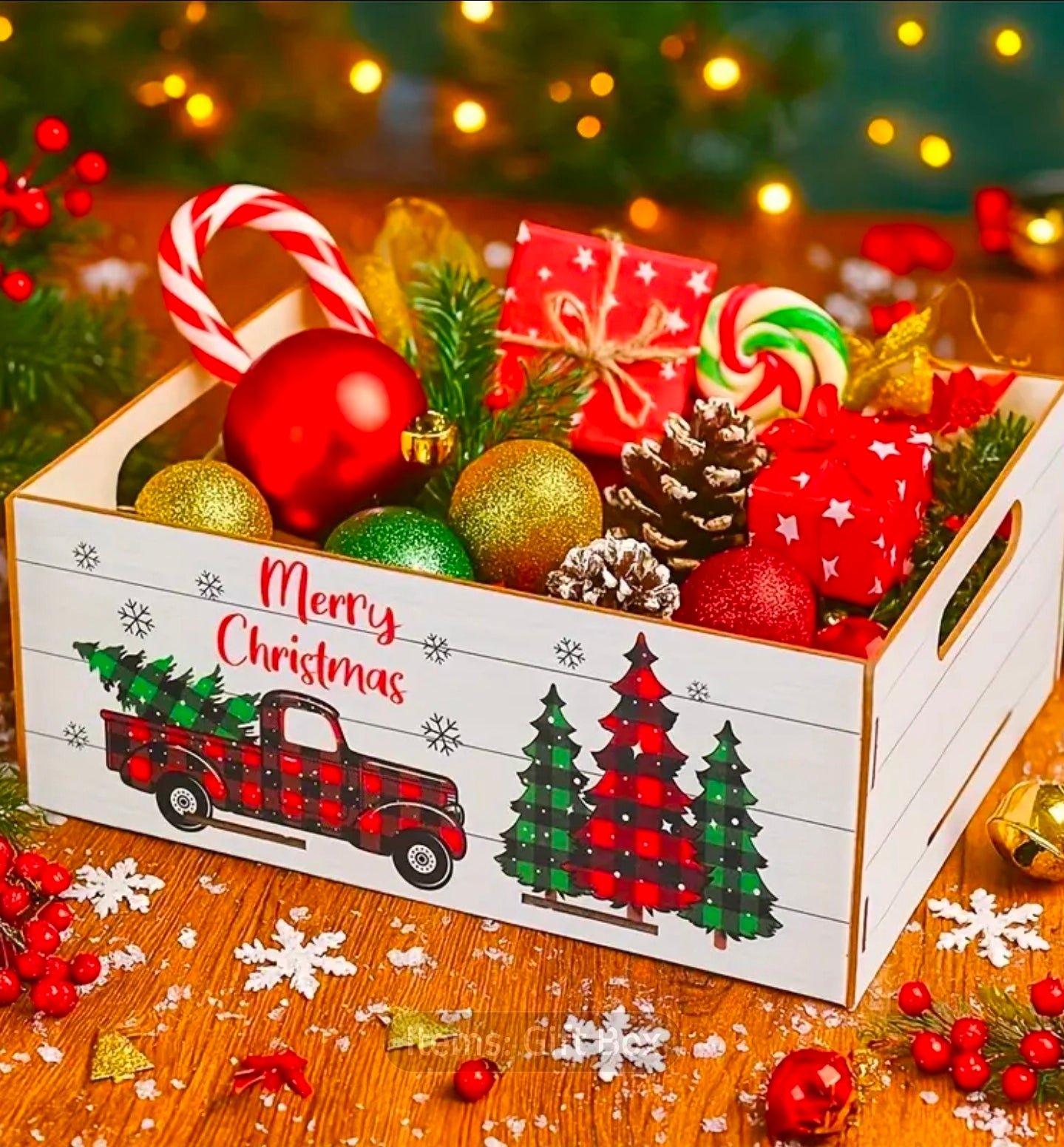 Rustic Farmhouse Christmas Storage