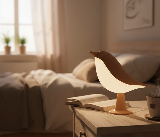 Charming Deco Style Bird LED Table Lamp: Touch-Controlled Brilliance