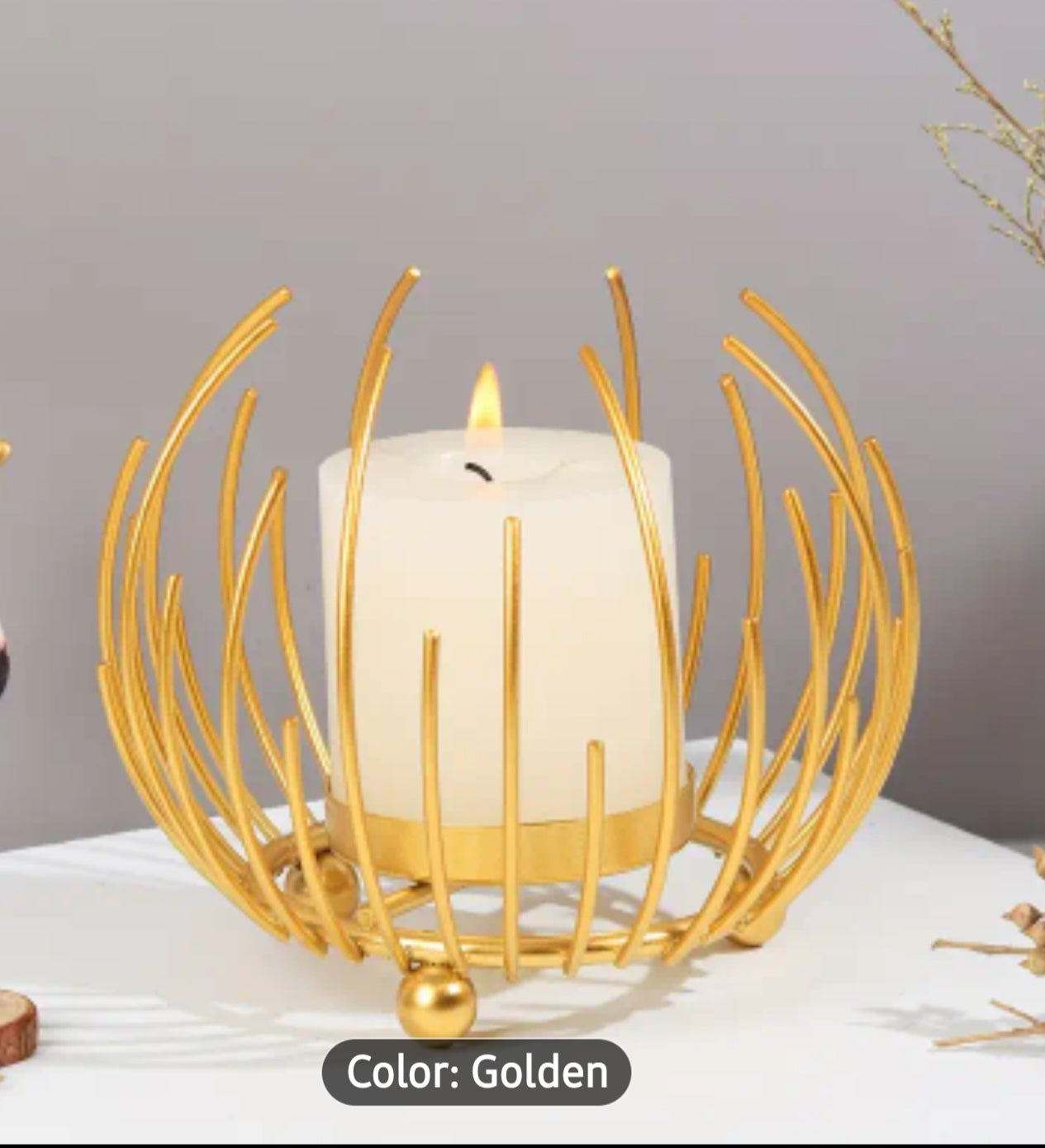 Elegant Nest-Shaped Candle Holder