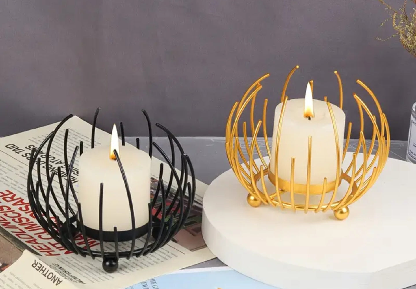 Elegant Nest-Shaped Candle Holder