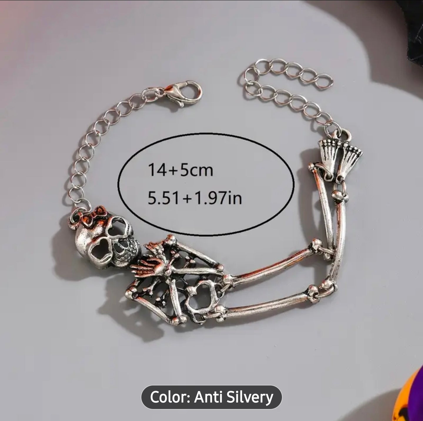 1 pc Gothic Skull Skeleton Bracelet