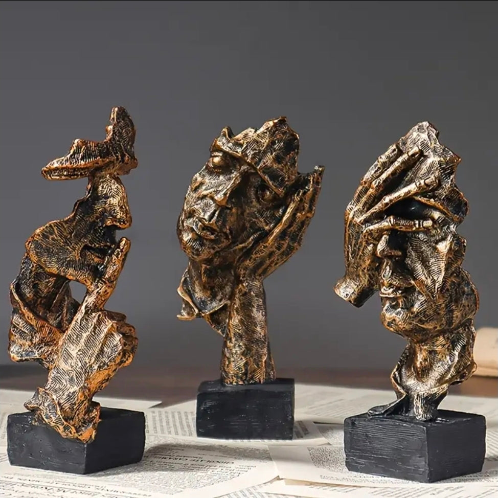 The Three Wise Thinker Statues Set