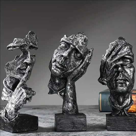 The Three Wise Thinker Statues Set