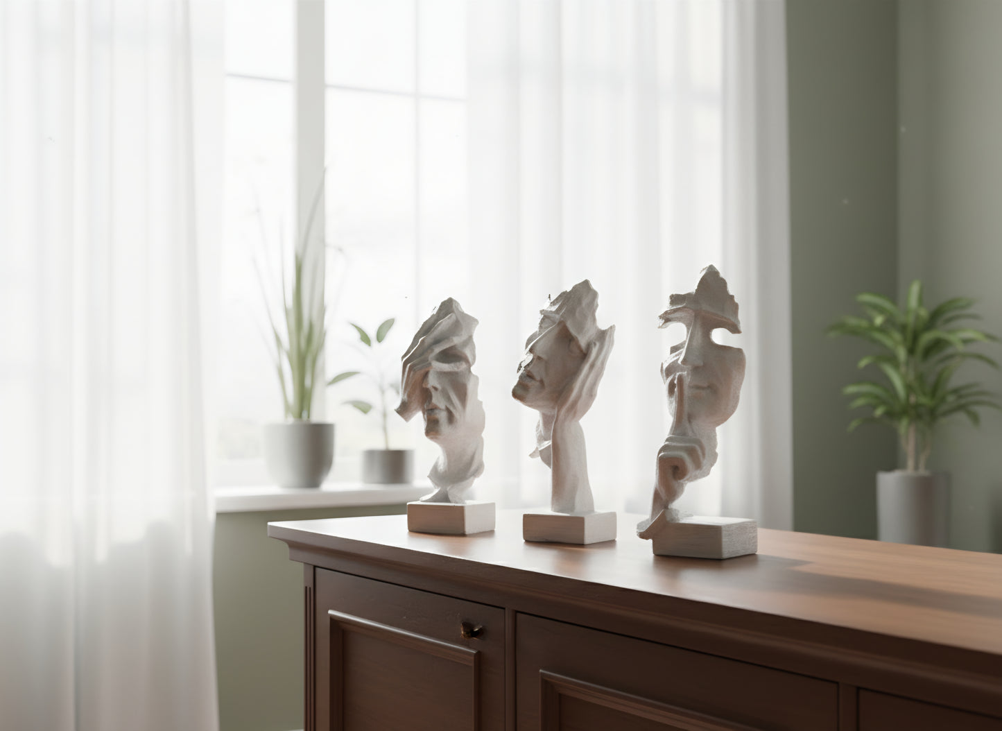 The Three Wise Thinker Statues Set