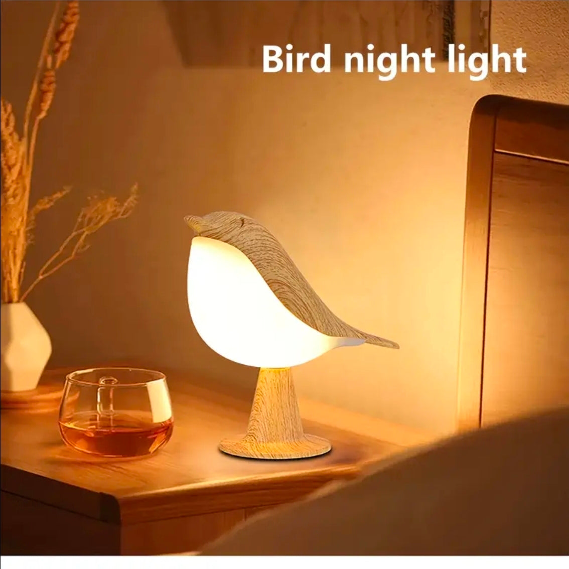 Charming Deco Style Bird LED Table Lamp: Touch-Controlled Brilliance