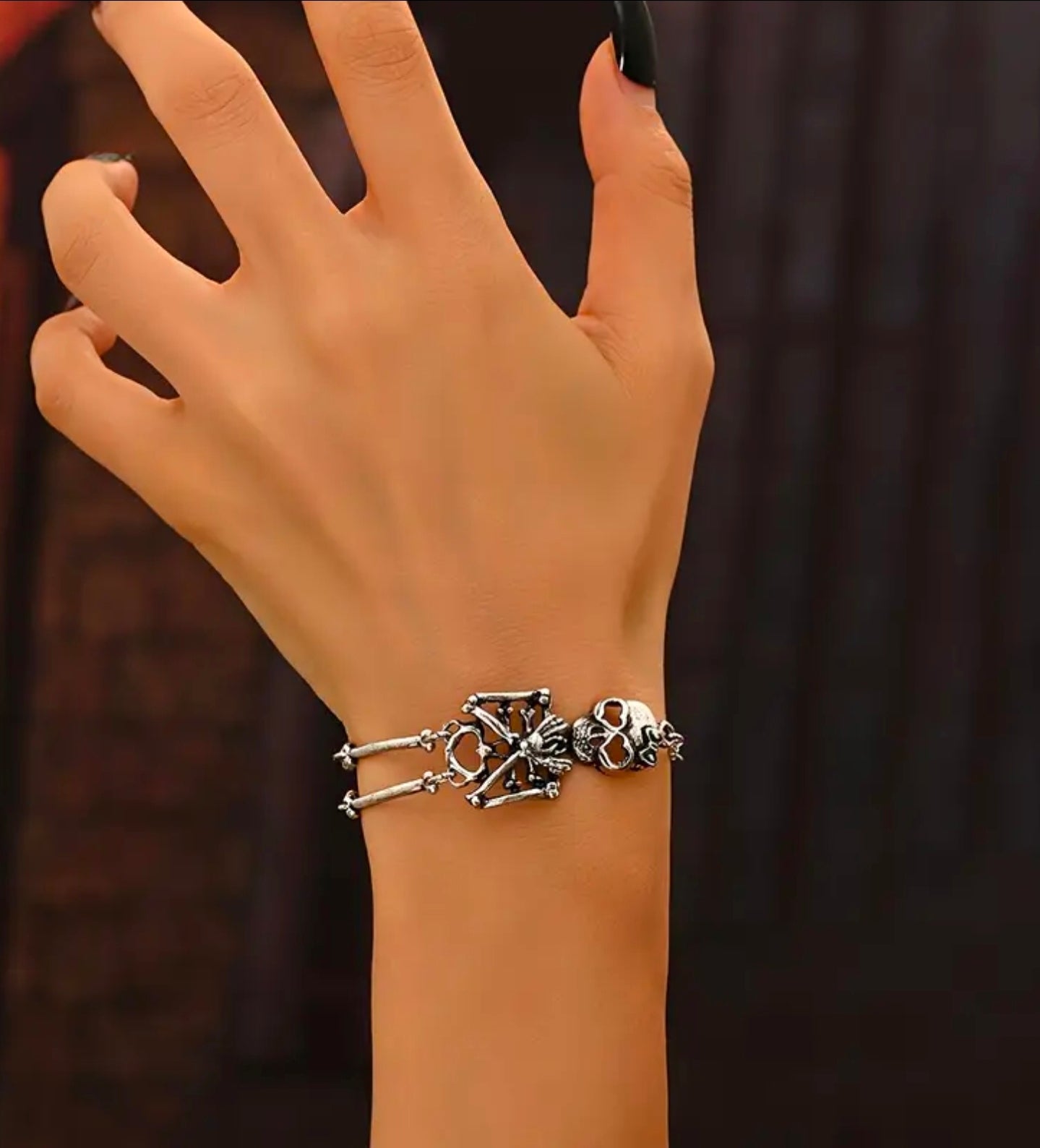 1 pc Gothic Skull Skeleton Bracelet