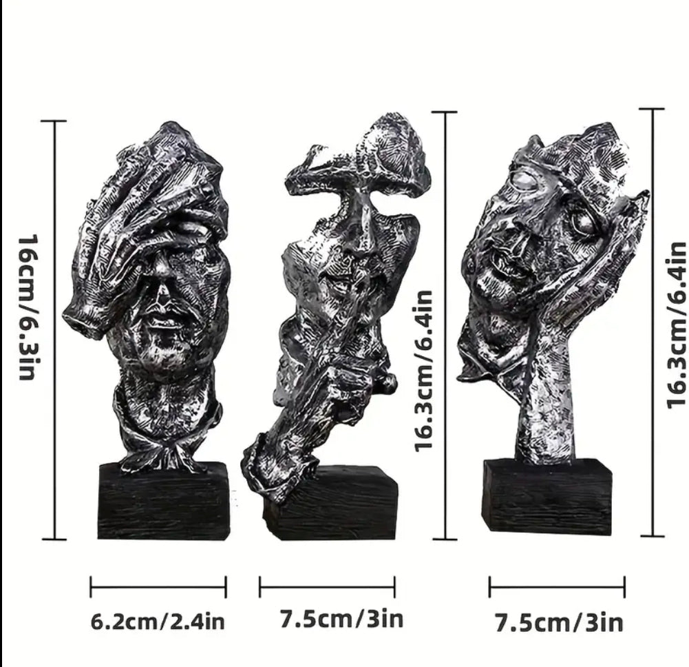 The Three Wise Thinker Statues Set