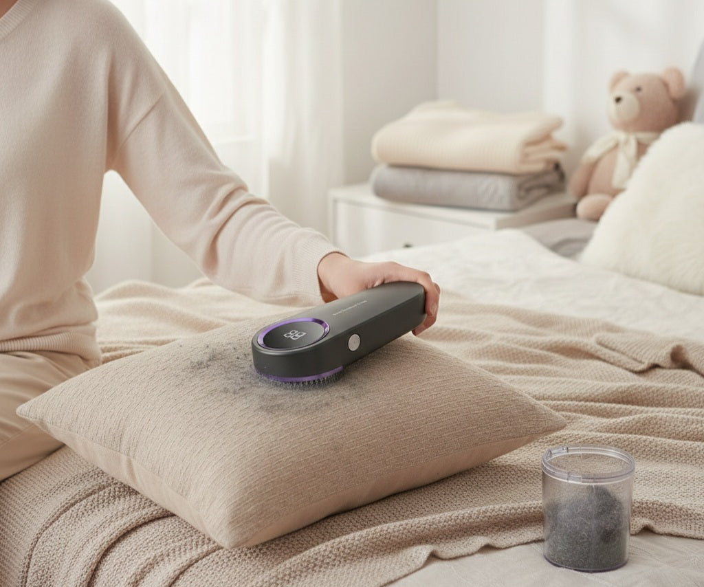 USB Rechargeable Fabric Shaver with Digital Display | Clothes Lint Remover