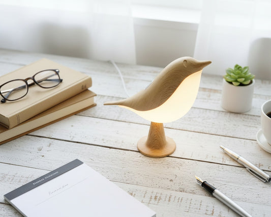 Charming Deco Style Bird LED Table Lamp: Touch-Controlled Brilliance