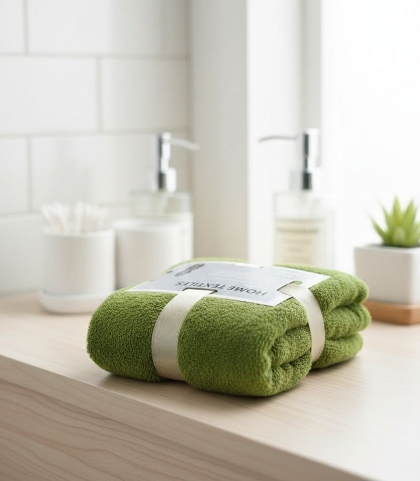 Aesthetic Green Gift Box Set - Cute Portable Fan, Water Bottle & Towel